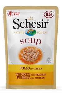 Schesir Doğal Tavuklu ve Balkabaklı Yetişkin Kedi Çorbası 85 gr - Schesir