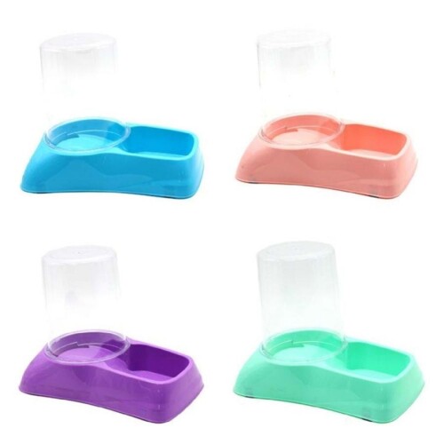 Şenyayla Hazneli Kedi ve Köpekler İçin Mama ve Su Kabı Karışık Renk 1,5 lt - 1