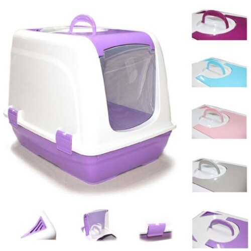 Şenyayla Küçük Lüx Kapalı Kedi Tuvaleti Karışık Renk 37x40x49 cm - 1