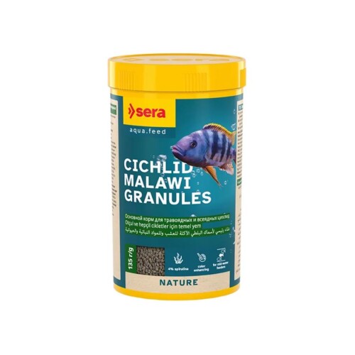 Sera Cichlid Malawi Granules Balık Yemi 250 Ml 135 Gr - 1