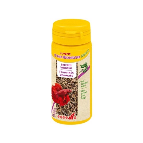 Sera FD Bloodworms Nature Kan Kurdu Lezzetli Lokmalar Balık Yemi 50 ml - 1