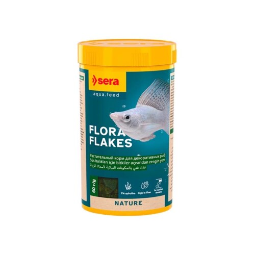 Sera Flora Flakes Süs Balığı Yemi 250 Ml 60 Gr - 1