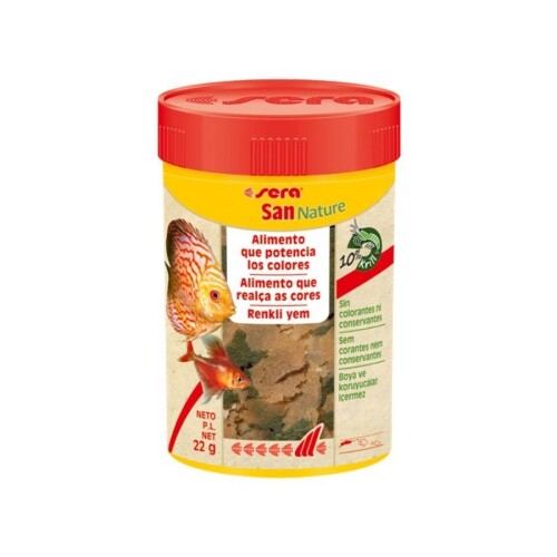 Sera San Nature Renkli Pul Balık Yemi 100 ml - 1