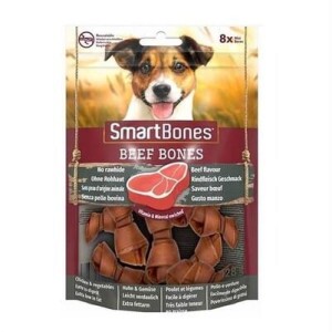 Smartbones Sığır Etli Mini Düğüm Kemik Köpek Ödülü 8'li 128 gr - SmartBones