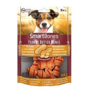 SmartBones Tavuklu Fıstık Ezmeli Mini Düğüm Kemik Köpek Ödülü 8'li 128 gr - SmartBones