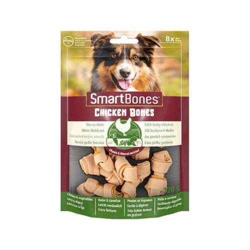 Smartbones Tavuklu Mini Düğüm Köpek Ödül Kemiği 8'li 128 gr - 1