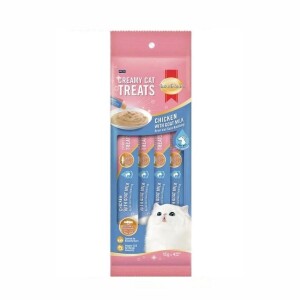 SmartHeart Tavuklu ve Keçi Sütlü Sıvı Krema Kedi Ödülü 4x15 Gr - SmartHeart