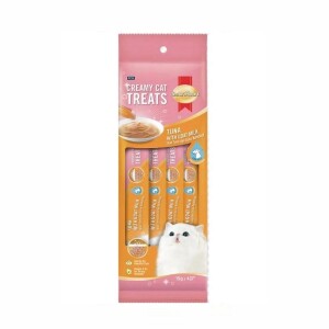 SmartHeart Ton Balıklı Ve Keçi Sütlü Sıvı Krema Kedi Ödülü 4x15 gr - SmartHeart