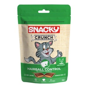 Snacky Crunchy Tavuklu Kedi Ödülü Hairball Control 60 gr - Snacky