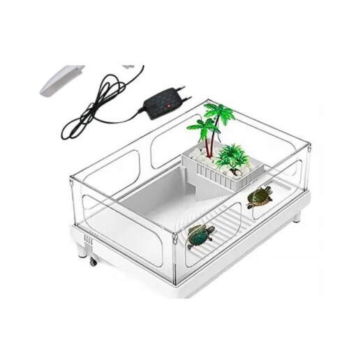 Sobo Plastik Kaplumbağa Bahçesi Lambalı 38x27x18cm - 1