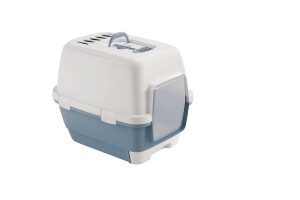 Stefanplast Cathy Çekmeceli Mavi Kedi Tuvaleti 58x45x48cm - Stefanplast