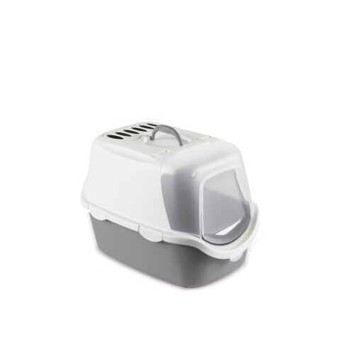 Stefanplast Cathy Easy Clean Gri/Beyaz Kedi Tuvaleti 56x40x40 cm - 1