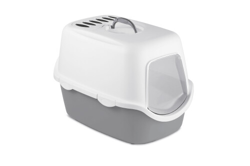 Stefanplast Cathy Filter Beyaz/Gri Kedi Tuvaleti 56 X 40 X 40 cm - 1