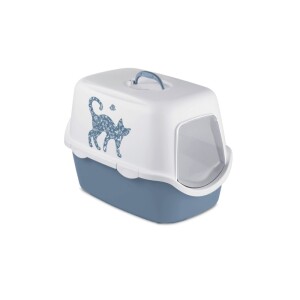 Stefanplast Cathy Griffe Mavi Kedi Tuvaleti 56x40x40 cm - Stefanplast