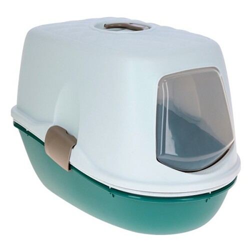 Stefanplast Furba Top Chic Beyaz/Yeşil Kedi Tuvaleti 58,5x39,4x42 cm - 1