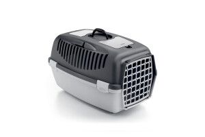 Stefanplast Gulliver 2 Kedi ve Küçük Irk Köpekler için Taşıma Çantası Siyah/Gri 55x36x35cm - Stefanplast