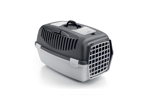 Stefanplast Gulliver 2 Kedi ve Küçük Irk Köpekler için Taşıma Çantası Siyah/Gri 55x36x35cm - 1