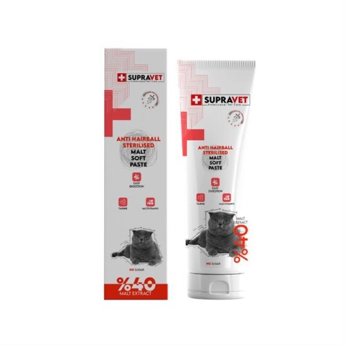 Supravet Anti Hairball Kısırlaştırılmış Kediler İçin Malt Macun 100 gr - 1