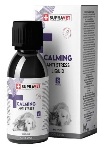 Supravet Anti Stress Kedi ve Köpekler İçin Sıvı Sakinleştirici Damla 100 ml - 1