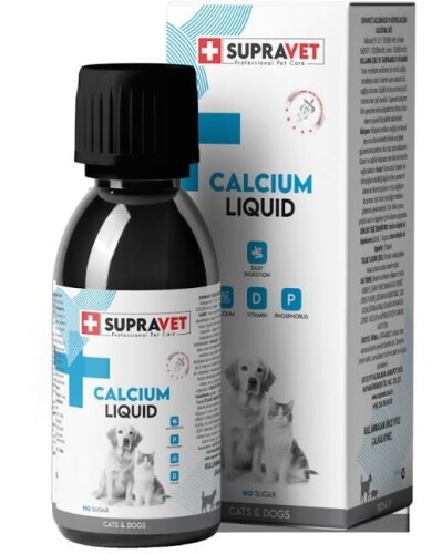 Supravet Calcium Kedi ve Köpek İçin Sıvı Kalsiyum Damla 100 ml - 1