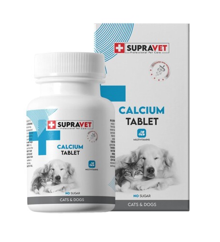 Supravet Calcium Kedi ve Köpekler İçin Kalsiyum Tablet 75 Adet - 1