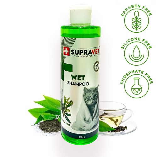 Supravet Dış Parazit Karşıtı, Tüy Dökülme Engelleyici Çay Ağacı Özlü Kedi Şampuanı 200 ml - 1
