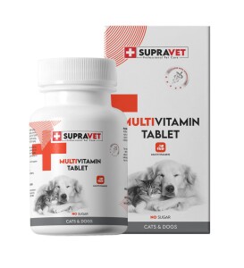 Supravet Kedi ve Köpekler İçin Multivitamin Tablet 75 Adet - Supravet