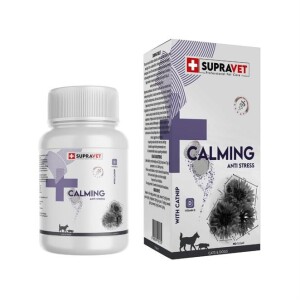 Supravet Kedi ve Köpekler İçin Sakinleştirici Calming Tablet + Vitamin D (75 Tablet) - Supravet