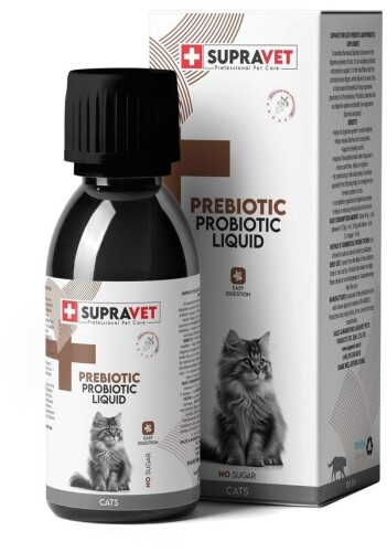 Supravet Probiyotik, Kedi Bağışıklık Güçlendirici Sıvı Probiyotik + Prebiyotik Takviyesi 100 ml - 1