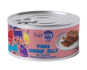 Supreme Cat Jöleli Parça Etli Ton Balık Ve Karidesli Kedi Konservesi 85 gr - Supreme