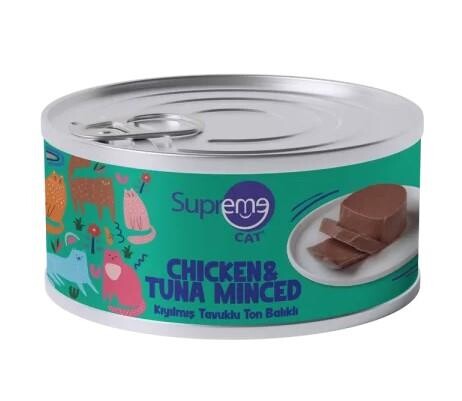 Supreme Cat Kıyılmış Tavuk ve Ton Balıklı Kedi Konservesi 85 gr - 1