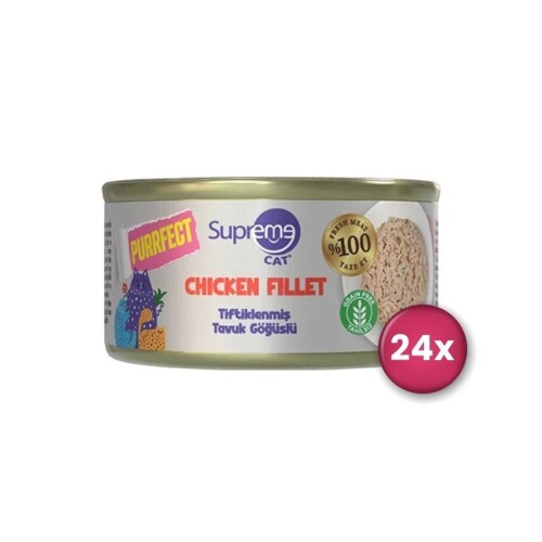 Supreme Cat Purrfect Tiftiklenmiş Tavuk Göğüslü Yetişkin Kedi Konservesi 70 gr X 24 Adet - 1