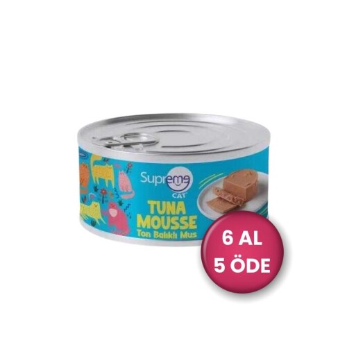 Supreme Cat Ton Balıklı Püre Yetişkin Kedi Konservesi 85 Gr 6 AL 5 ÖDE - 1