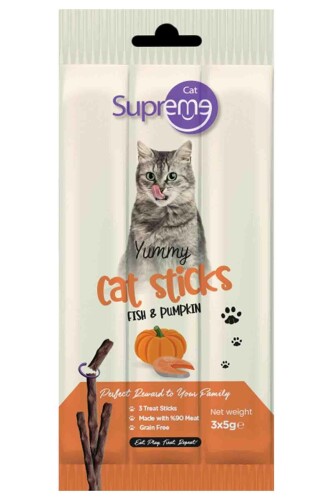 Supreme Cat Ton Balıklı ve Balkabaklı Kedi Ödül Çubuğu 3 X 5 gr - 1