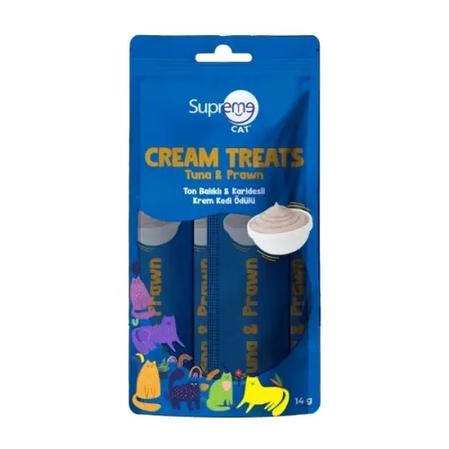 Supreme Cat Ton Balıklı ve Karidesli Krema Kedi Ödül Maması 4x14 Gr - 1