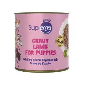 Supreme Dog Sos İçinde Kuzulu Mini Irk Yavru Köpek Konservesi 200 Gr - Supreme