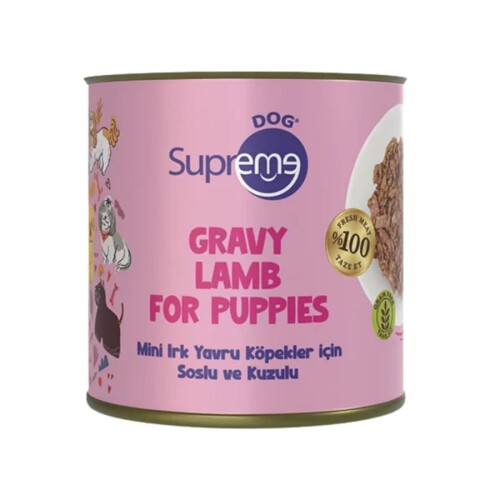 Supreme Dog Sos İçinde Kuzulu Mini Irk Yavru Köpek Konservesi 200 Gr - 1