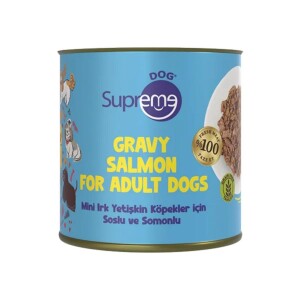 Supreme Dog Sos İçinde Somonlu Mini Irk Yetişkin Köpek Konservesi 200 Gr - Supreme