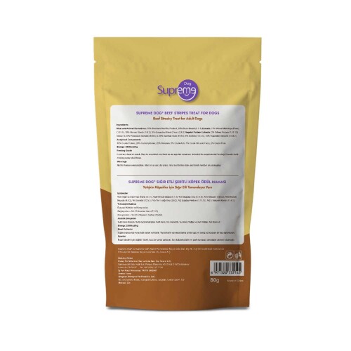 Supreme Sığır Etli Şerit Köpek Ödül Maması 80 gr - 2