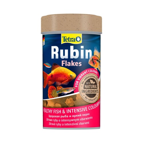 Tetra Rubin Flakes Renklendirici Tropikal Pul Balık Yemi 100 Ml - 1