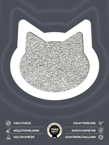 Toi Moi Aktif Karbonlu İnce Taneli Topaklanan Bentonit Kedi Kumu 10 kg - 3