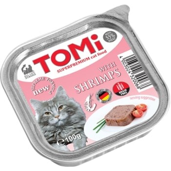 Tomi Karidesli Yetişkin Kedi Konservesi 100 gr - 1