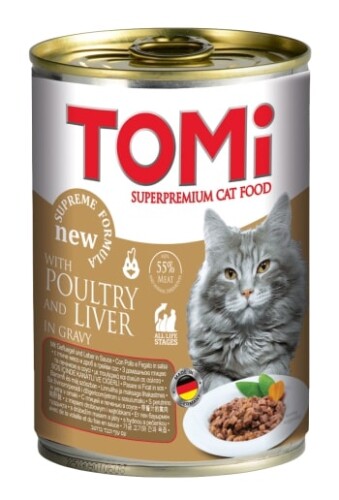 Tomi Kümes Hayvanlı Yetişkin Kedi Konservesi 400 Gr - 1
