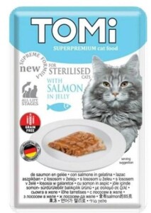 Tomi Pouch Somonlu Tahılsız Kısırlaştırılmış Yetişkin Kedi Konservesi 85 gr - Tomi