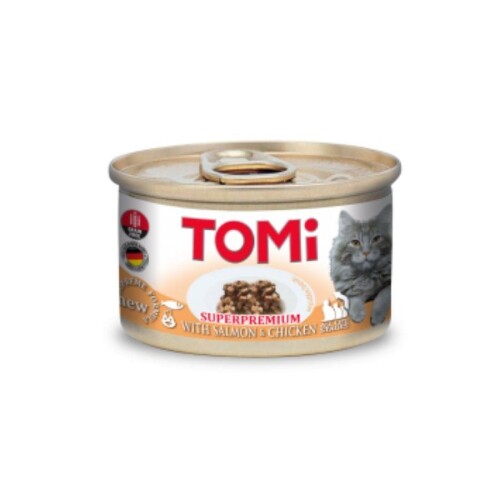 Tomi Somonlu ve Tavuklu Yetişkin Kedi Konservesi 85 Gr - 1