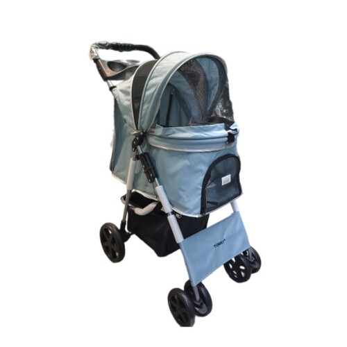 Tommy Evcil Hayvan Arabası 78x56x99cm Turkuaz Max 15kg - 1