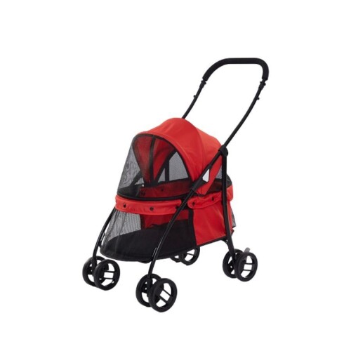 Tommy Evcil Hayvan Arabası 67x47x98 Cm Kırmızı Max 15 Kg - 2