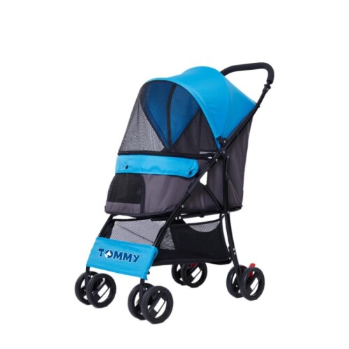 Tommy Evcil Hayvan Arabası 67x47x98 Cm Mavi Max 15 Kg - 1