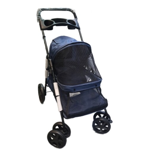 Tommy Evcil Hayvan Arabası 74,5x46,5x97,5cm Lacivert Max 15 Kg - 1