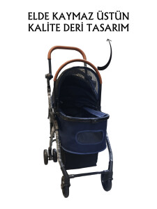 Tommy Evcil Hayvan Arabası 76, 5 X 48 X 99 cm Lacivert Max 15 kg - 2
